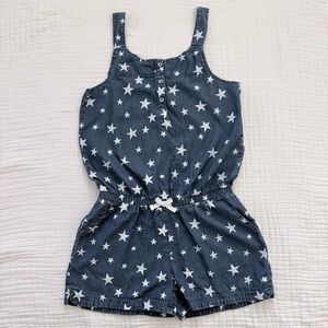 Levi’s lightweight denim chambray blue stars romper size Large